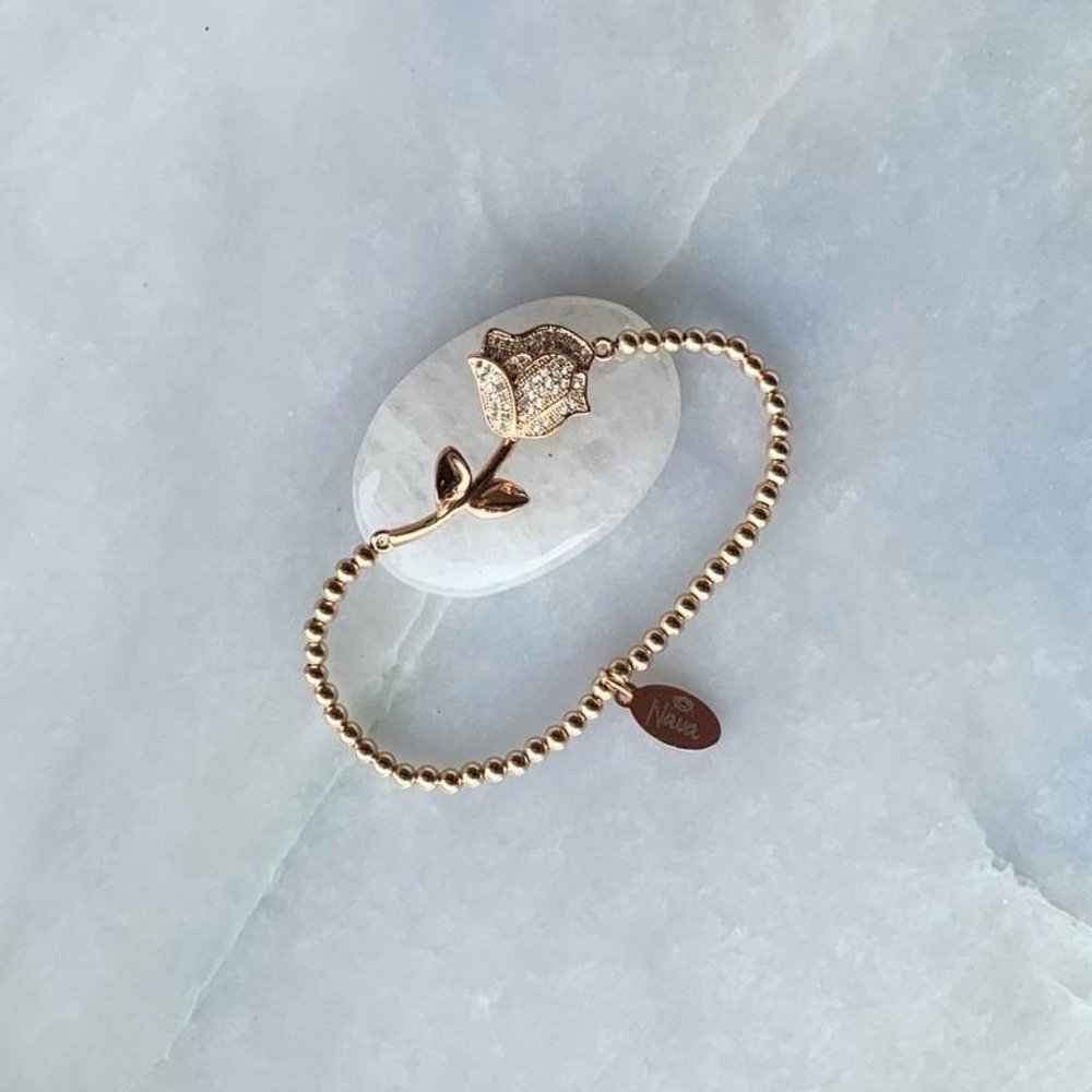 Enchanted rose bracelet • 18kt Rose gold filled